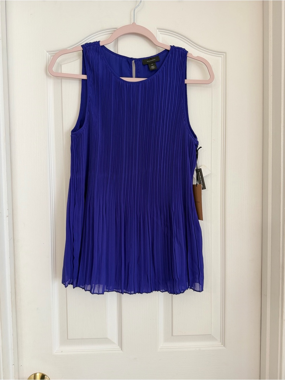 Halogen Pleated Sleeveless Camisole - Cobalt Blue